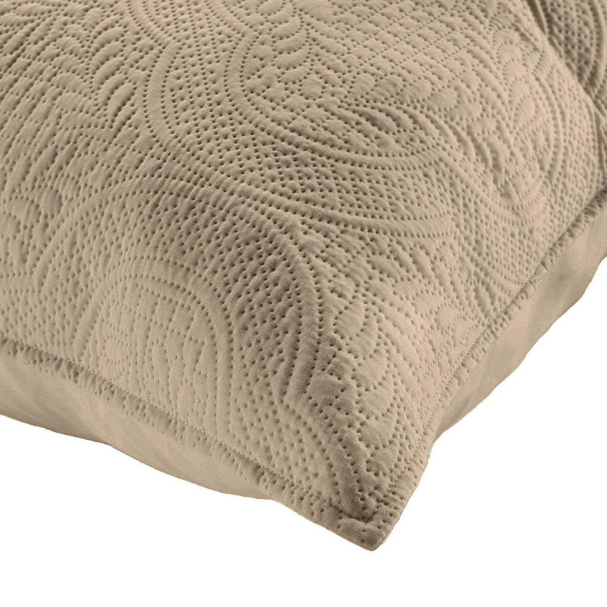 Paris Prix Couvre-Lit & 2 Housses de Coussin  Romane  240x260cm Beige Lin