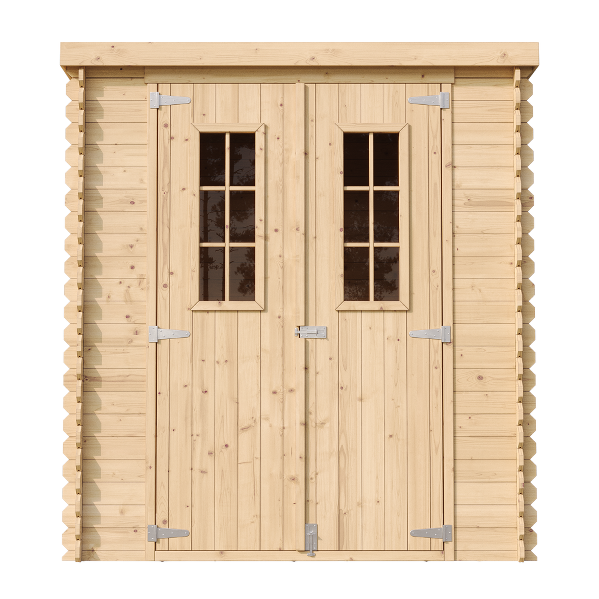 Voir la diapositive 2 : TIMBELA Abri de Jardin en Bois 3,53m², Cabanon Jardin Exterieur à Outils et Velo avec Fenêtres M309C
