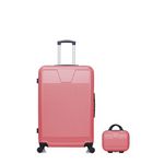 WAVE PARIS WAVE PARIS - Lot de 2 - Valises Grand Format et Vanity SELENGA. Coloris disponibles : Gris, Rose, Beige, Bleu, Noir