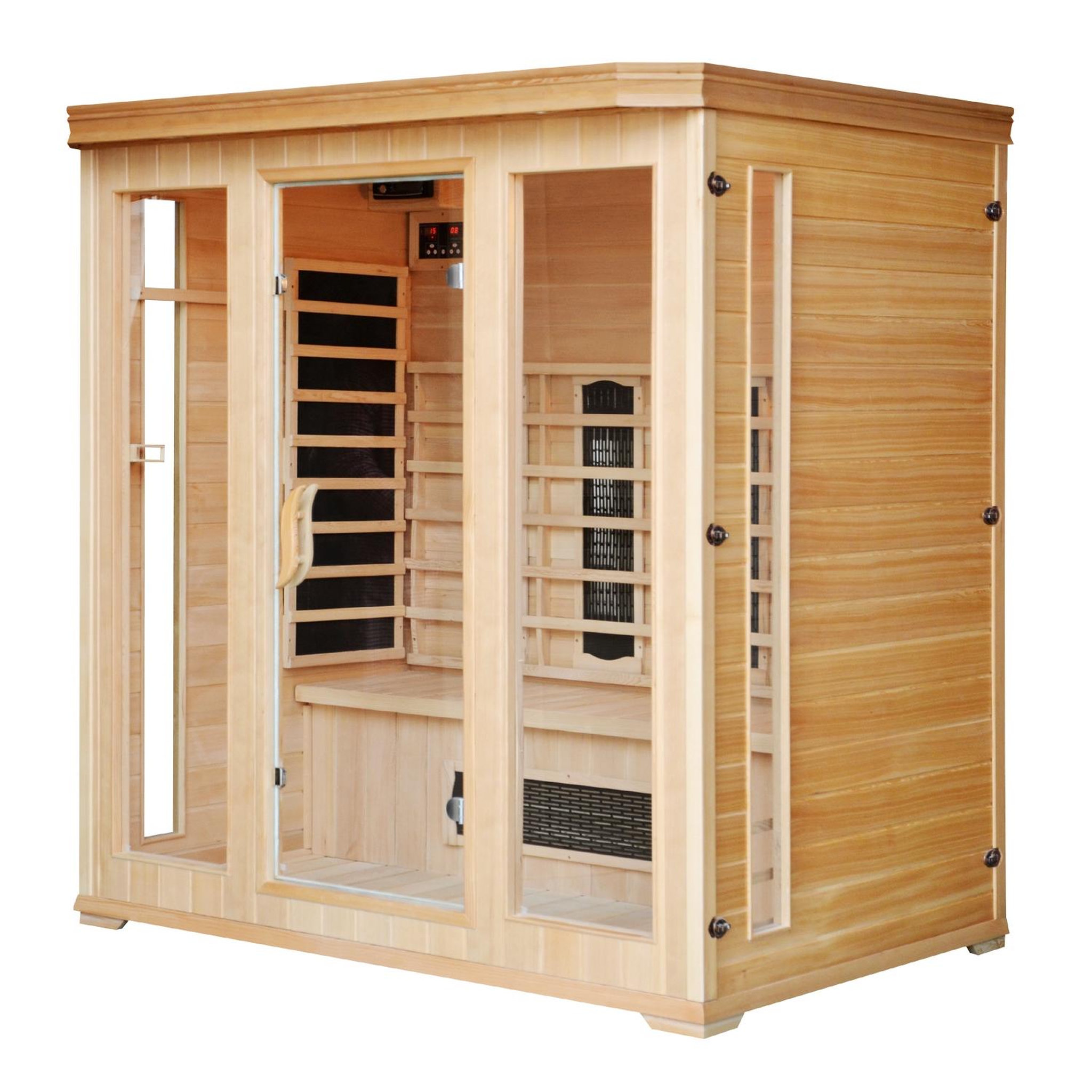 Voir la diapositive 4 : CONCEPT USINE Cabine de sauna luxe infrarouge 4-5 places narvik