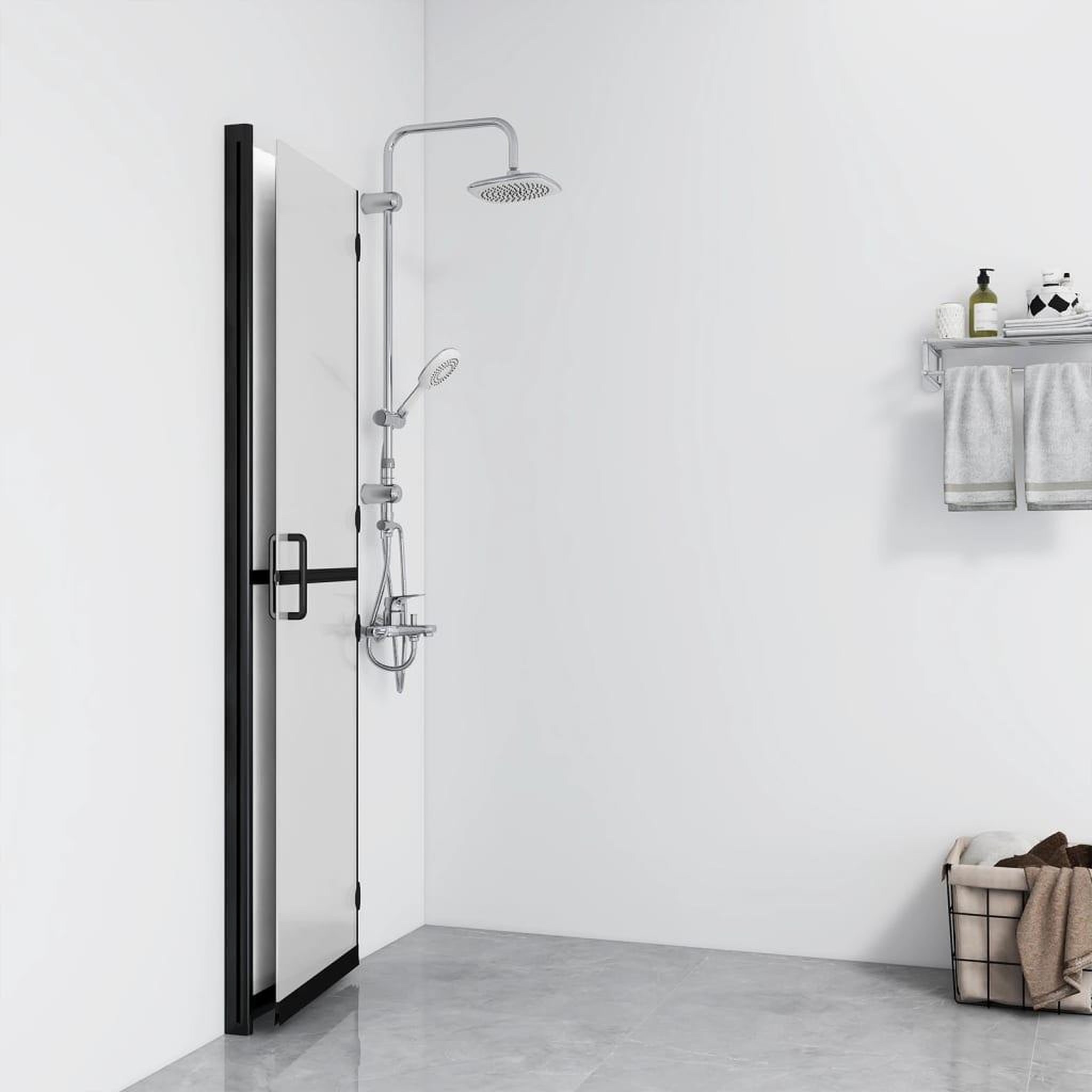 Voir la diapositive 3 : VIDAXL Paroi de douche pliable Verre ESG depoli 80x190 cm