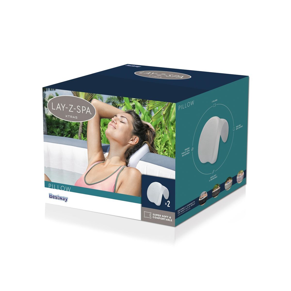 BESTWAY Repose-tête pour spa gonflable Lay-Z-Spa® - 25x19-5x17-5cm