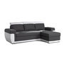 Voir la diapositive 6 : BEST MOBILIER Milan - canapé d'angle réversible - 4 places - convertible avec coffre - en simili et tissu