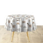 Voir la diapositive 1 : Paris Prix Nappe Ronde Imprimé  Delicia  160cm Taupe