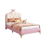Voir la diapositive 1 : MERAX Lit simple enfant rembourré 90x200cm pu coloris rose led