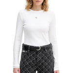 CALVIN KLEIN JEANS T Shirt Manches  ongues  Femme Calvin Klein Jeans  abel. Coloris disponibles : Blanc