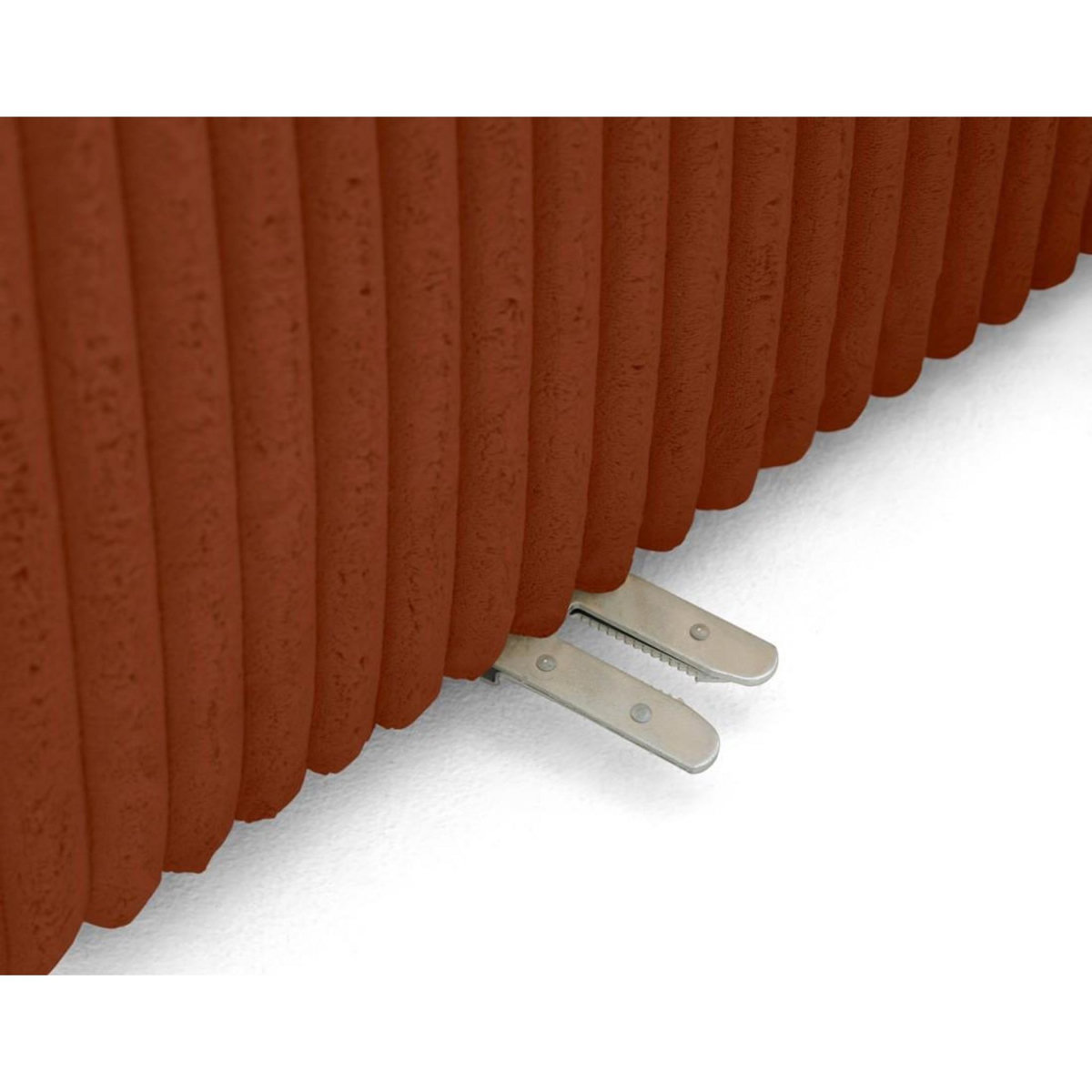 LISA DESIGN Victoire - canapé modulable d'angle gauche 5 places en velours côtelé grosses côtes