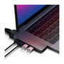 Voir la diapositive 4 : SATECHI Hub USB-C Pro + Ethernet/4K Hdmi gris