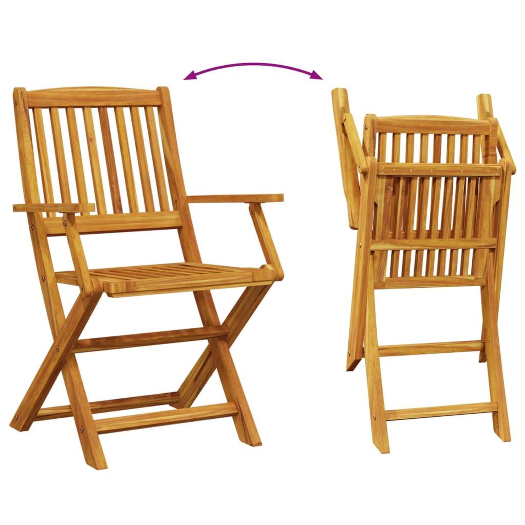 Voir la diapositive 5 : VIDAXL Ensemble a manger de jardin 9 pcs bois massif d'acacia