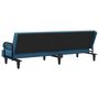 Voir la diapositive 5 : VIDAXL Canape-lit avec accoudoirs bleu velours