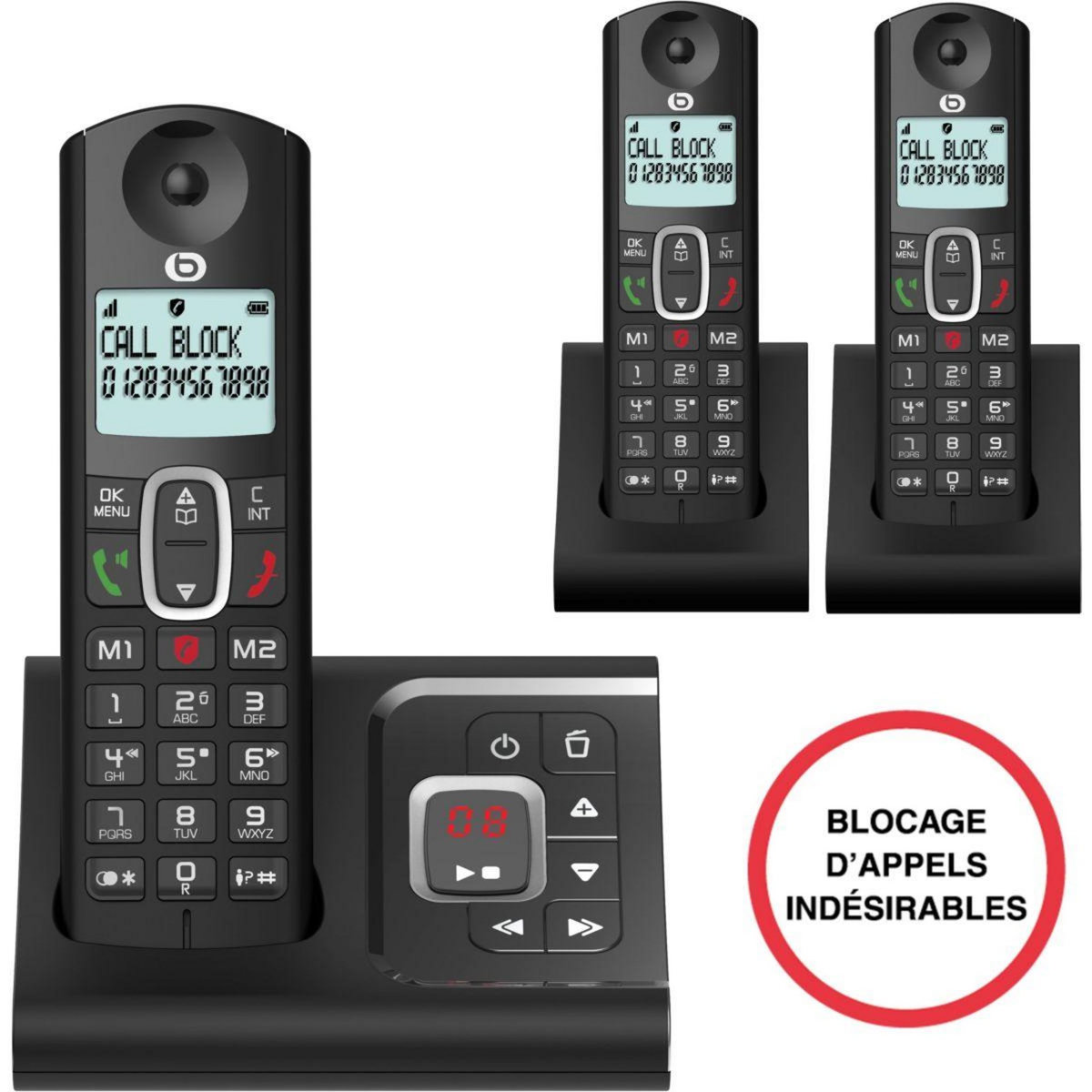 ESSENTIEL B Téléphone sans fil Tribu trio-R V3