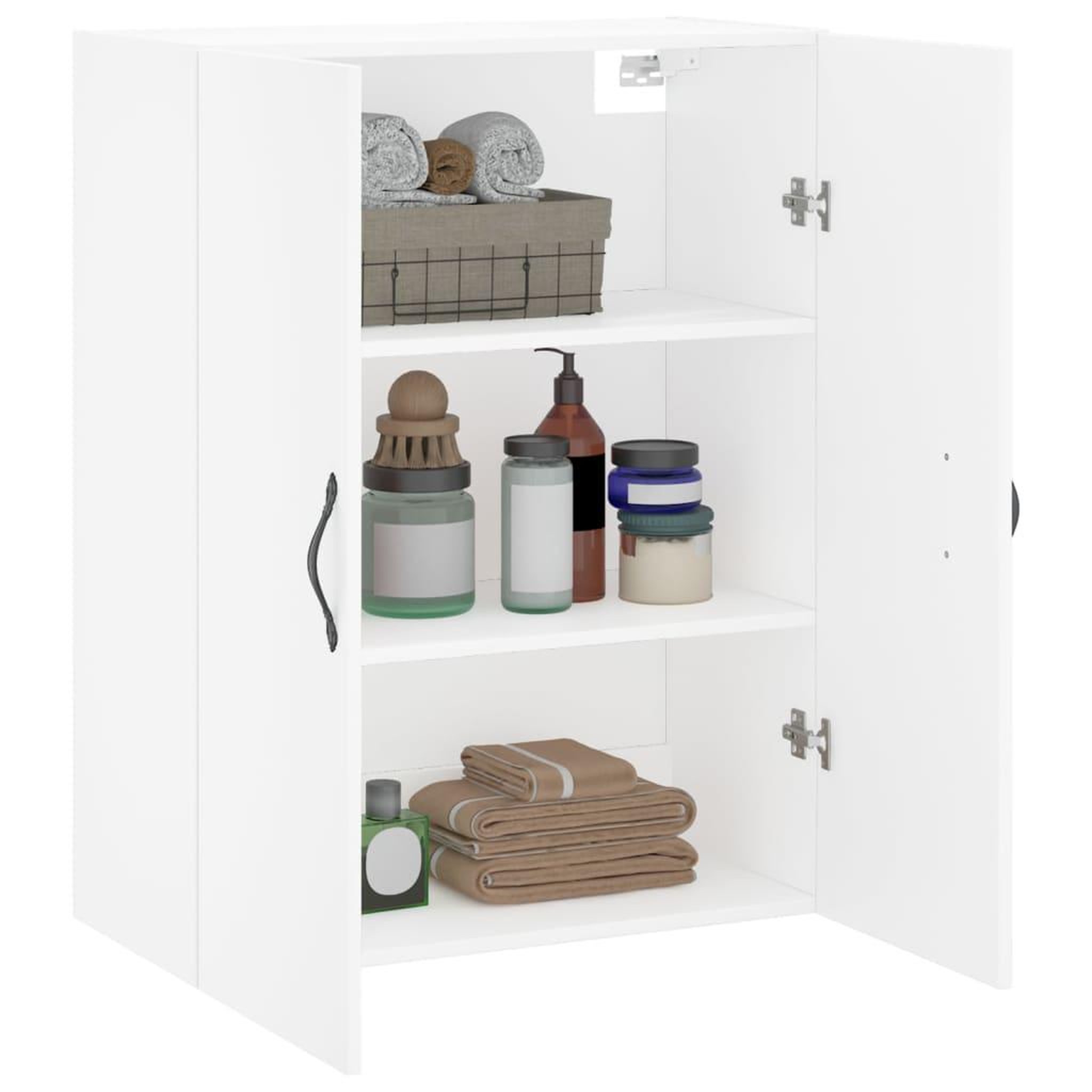 Voir la diapositive 5 : VIDAXL Armoire murale blanc 69,5x34x90 cm bois d'ingenierie