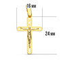 Voir la diapositive 2 : L'ATELIER D'AZUR Pendentif  - Médaille Christ sur la Croix Or 18 Carats 750 Jaune - Chaine Offerte