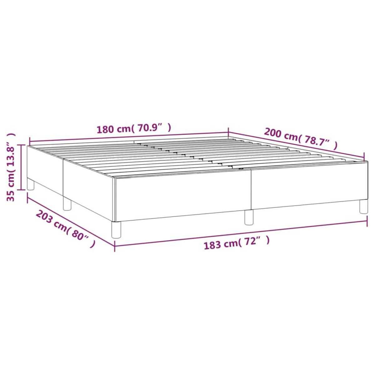 VIDAXL Cadre de lit sans matelas gris clair 180x200 cm tissu