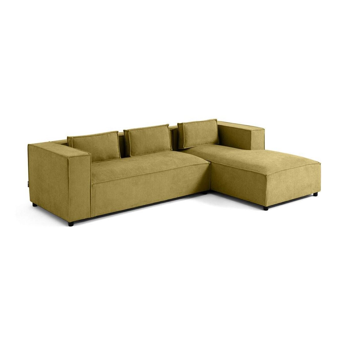 LISA DESIGN Stella - canapé d'angle droit - 4 places - en tissu texturé