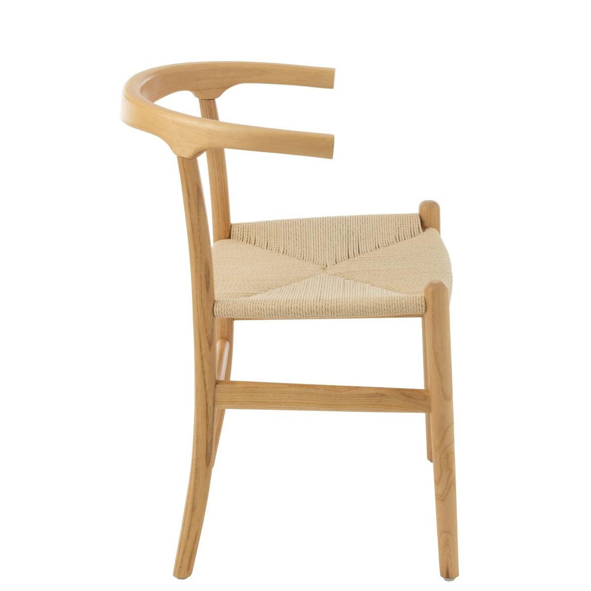 Voir la diapositive 3 : J-LINE Chaise en bois  toon  76cm naturel