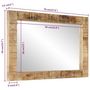 Voir la diapositive 6 : VIDAXL Miroir 70x50 cm bois de manguier massif et verre