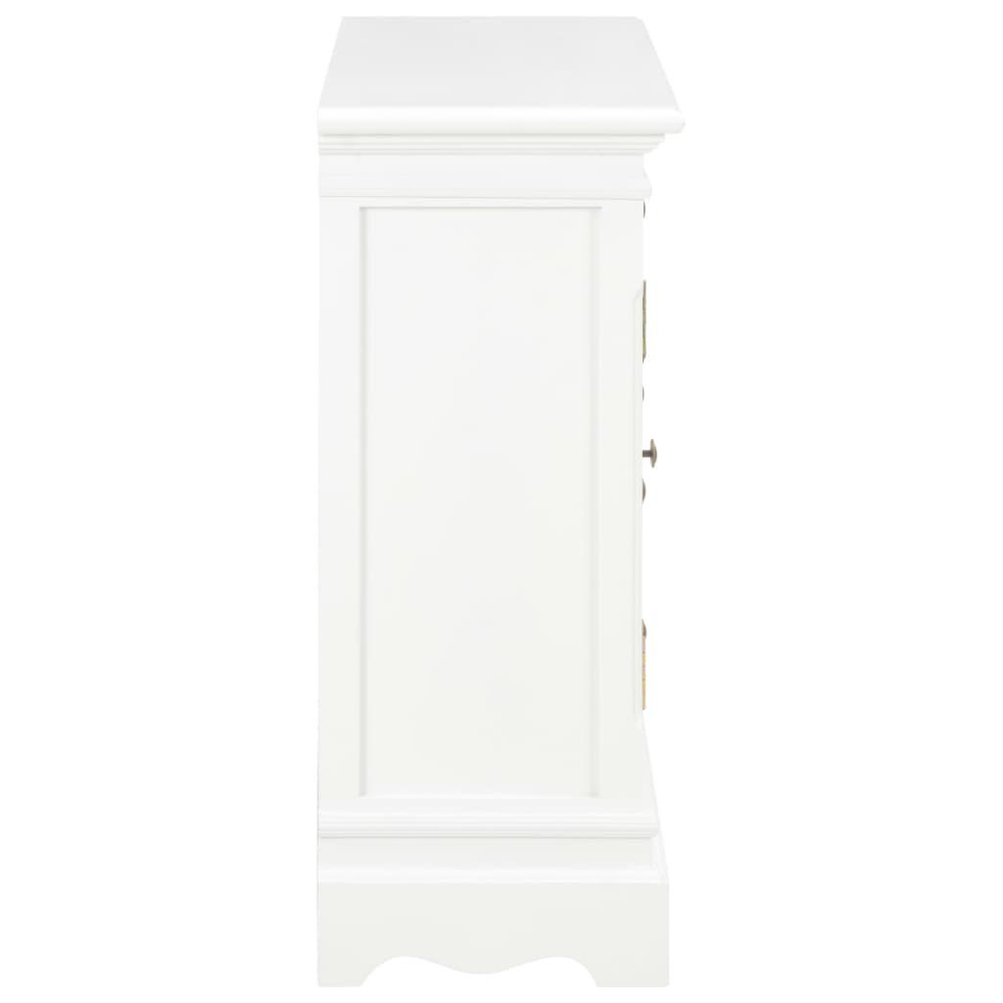 Voir la diapositive 4 : VIDAXL Buffet blanc 70x28x70 cm bois de pin massif