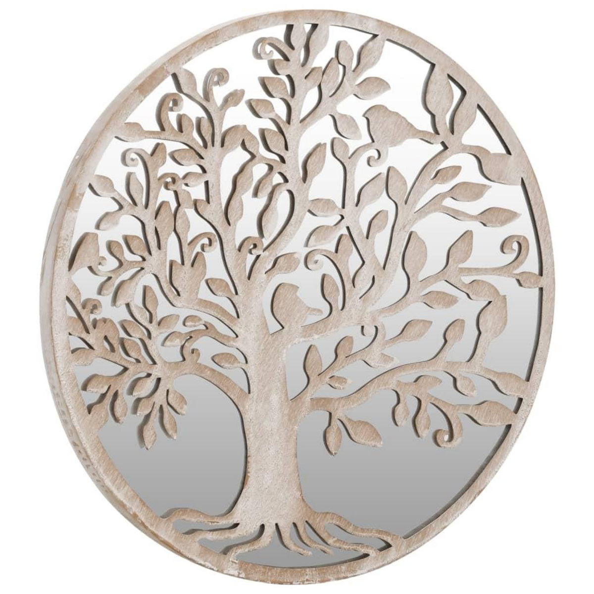 VIDAXL Miroir de jardin Sable 40x2,5cm Fer Rond utilisation exterieure