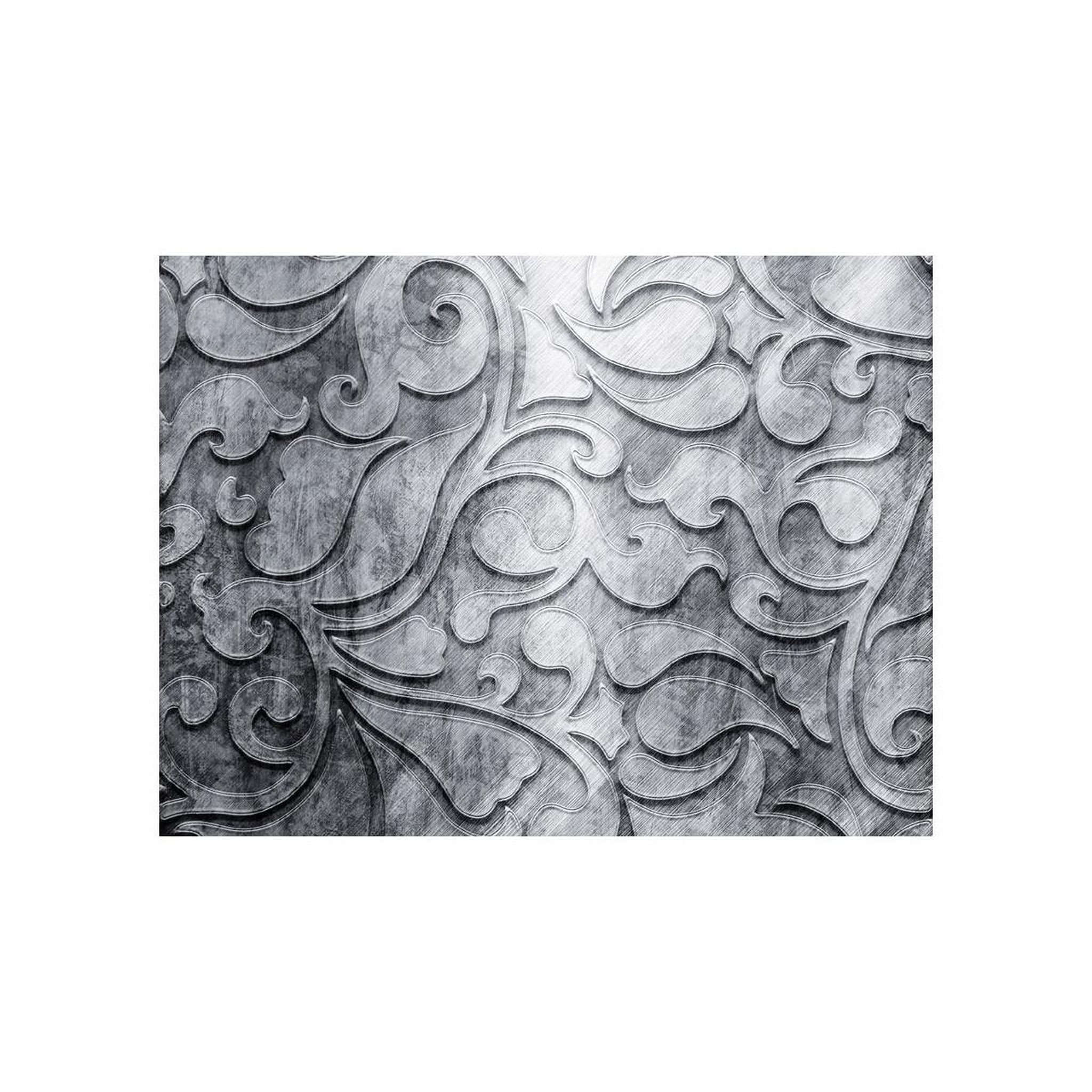 Voir la diapositive 2 : Paris Prix Papier Peint  Fond Argenté avec Motif Floral