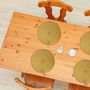 Voir la diapositive 2 : SECRET DE GOURMET Lot 6x Set de table Tressé Rond