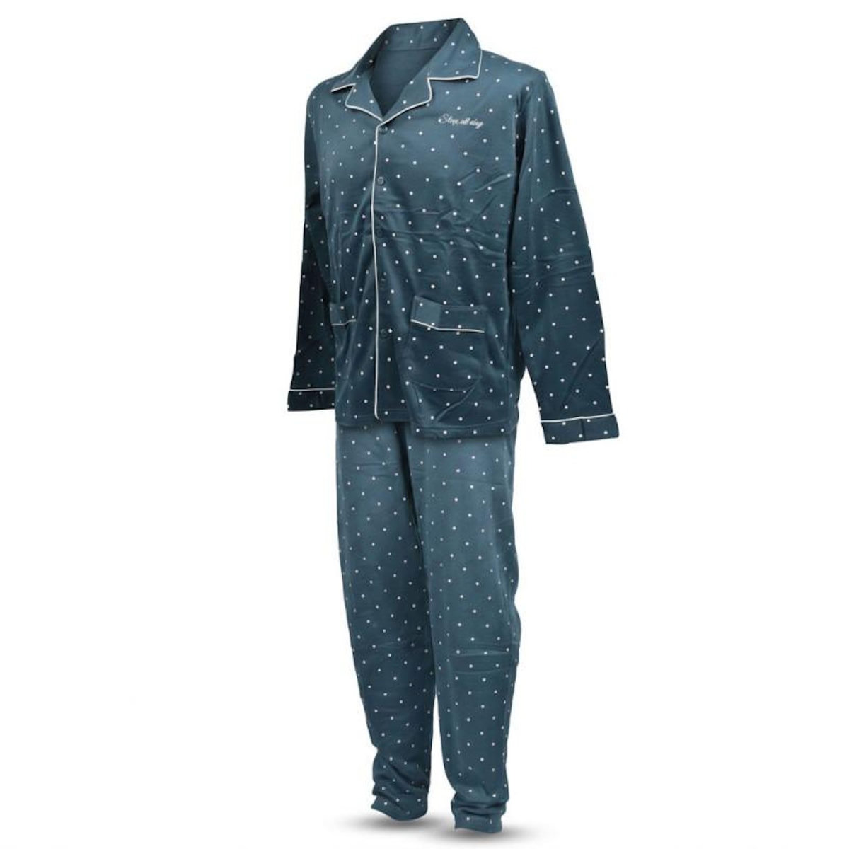 OZABI Pyjama Homme Long Boutonne Col Chemise Ultra Doux