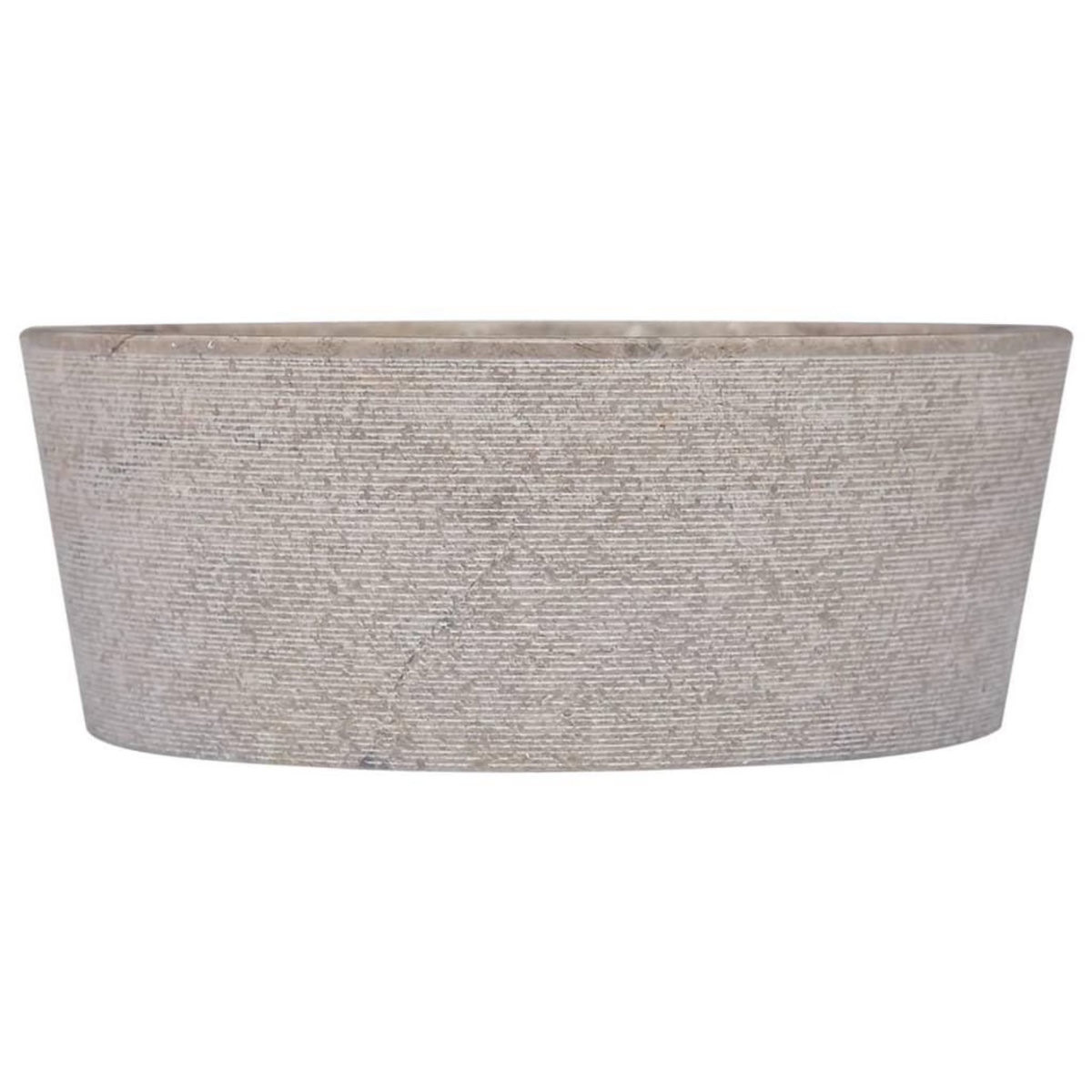 VIDAXL Lavabo Gris Ø40x15 cm Marbre