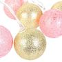 Voir la diapositive 2 : Paris Prix Guirlande Lumineuse à Led  10 Boules  192cm Rose