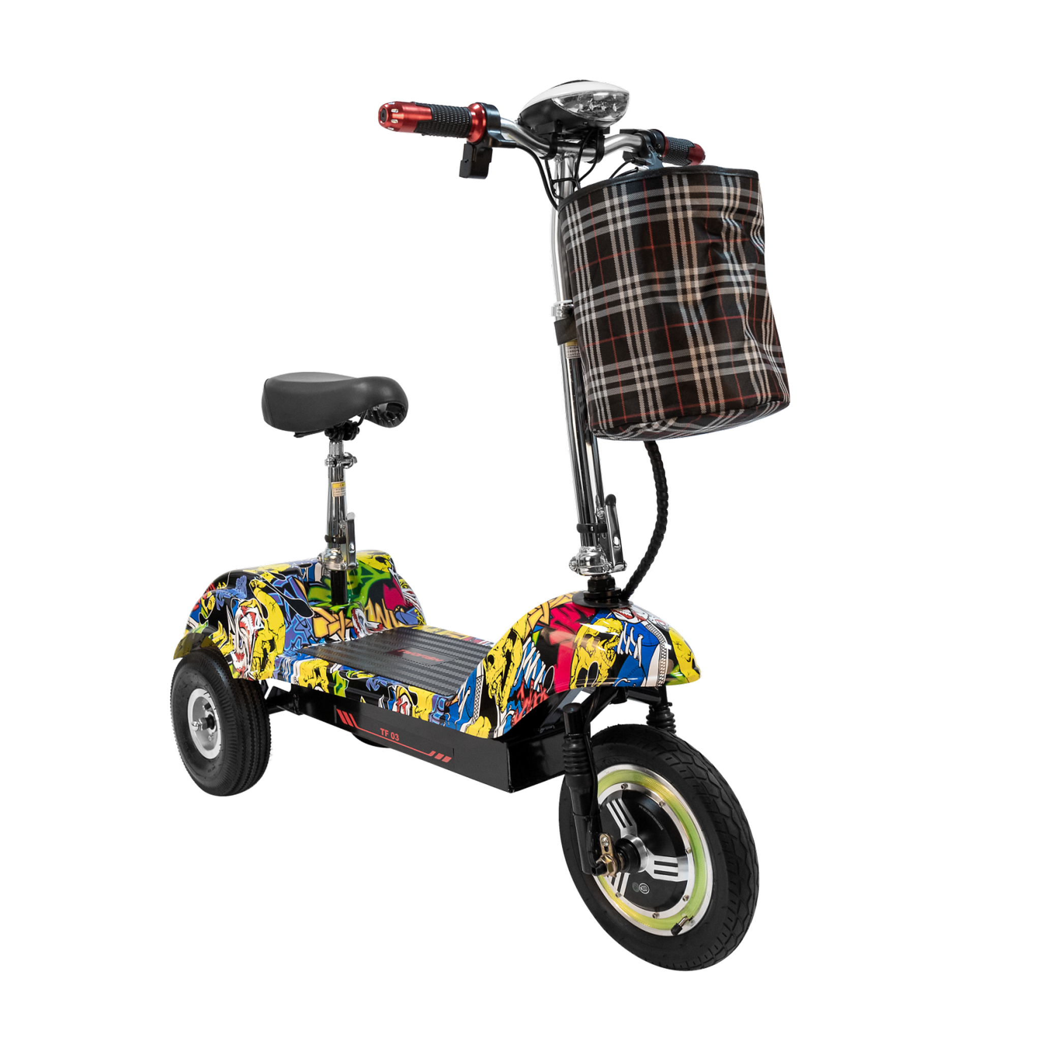 Voir la diapositive 2 : TWOFISH Trottinette électrique à trois roues avec siège amovible twofish tf03