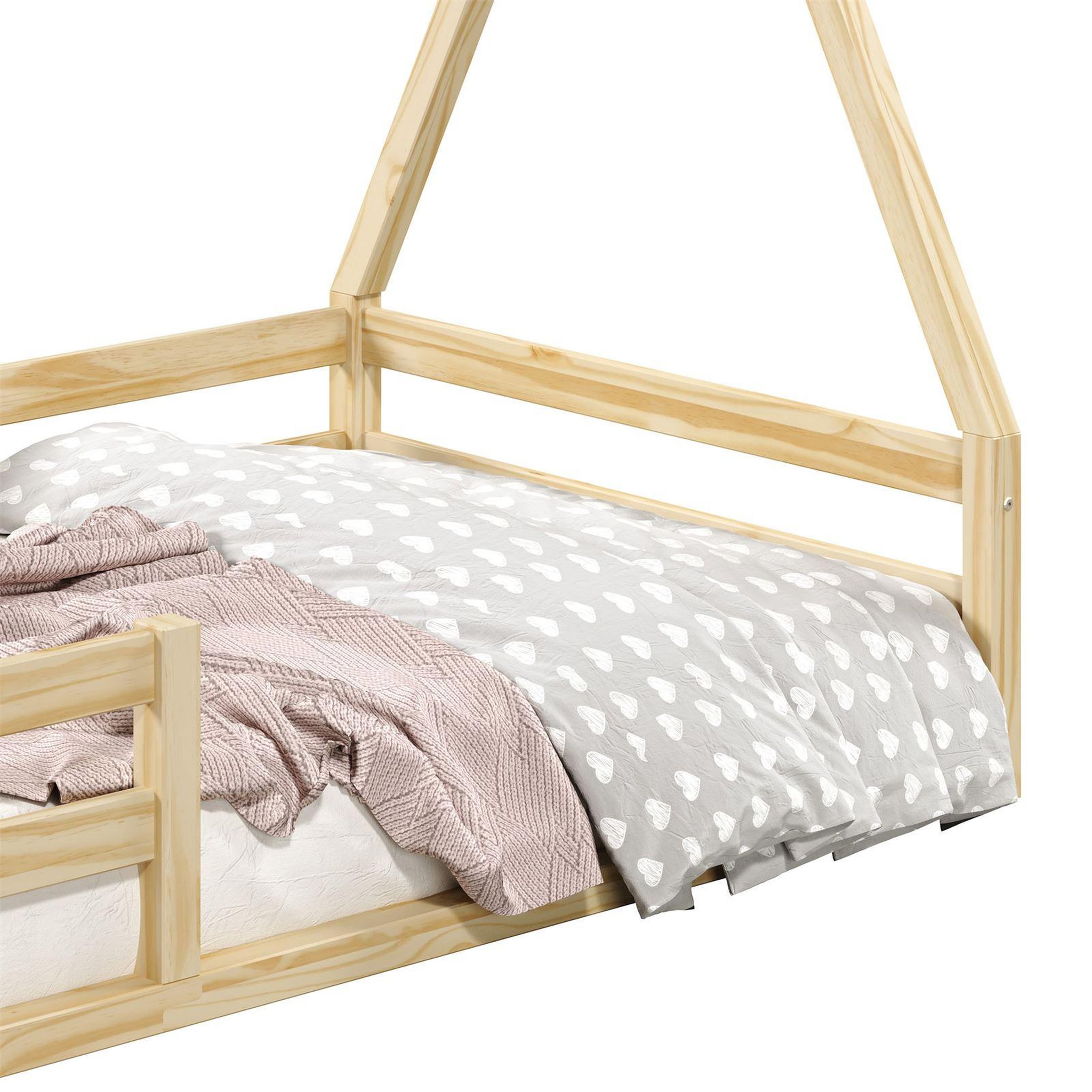 Voir la diapositive 6 : IDIMEX Lit cabane SILA 90 x 200 cm, en pin massif