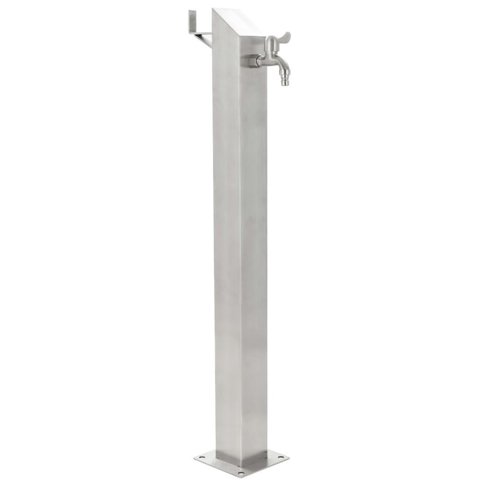 VIDAXL Colonne a eau de jardin carree acier inoxydable 95 cm