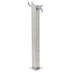 VIDAXL Colonne a eau de jardin carree Acier inoxydable 95 cm