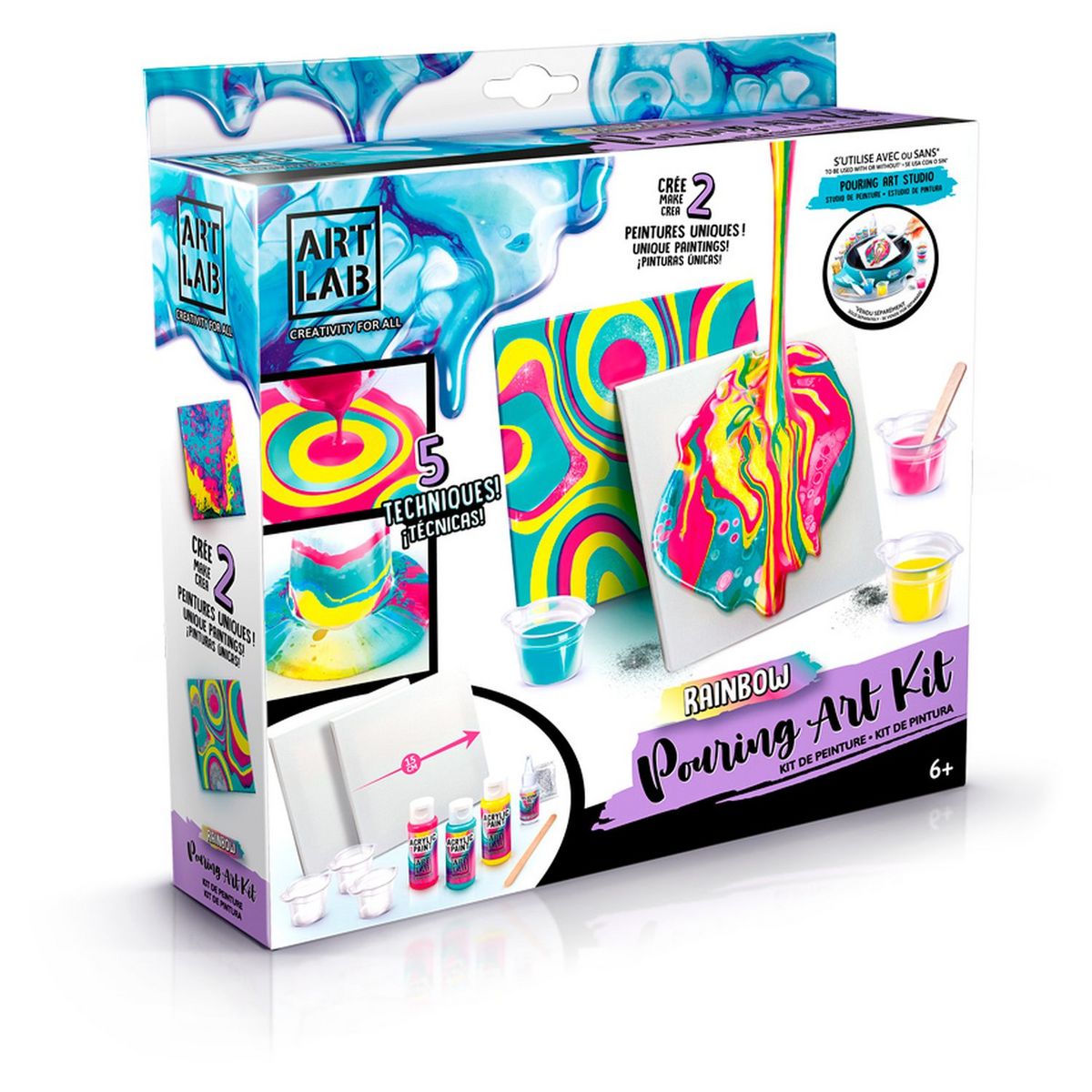 CANAL TOYS Kit Pouring Art - Peinture fluide
