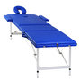 Voir la diapositive 3 : VIDAXL Table pliable de massage Bleu 3 zones avec cadre en aluminium