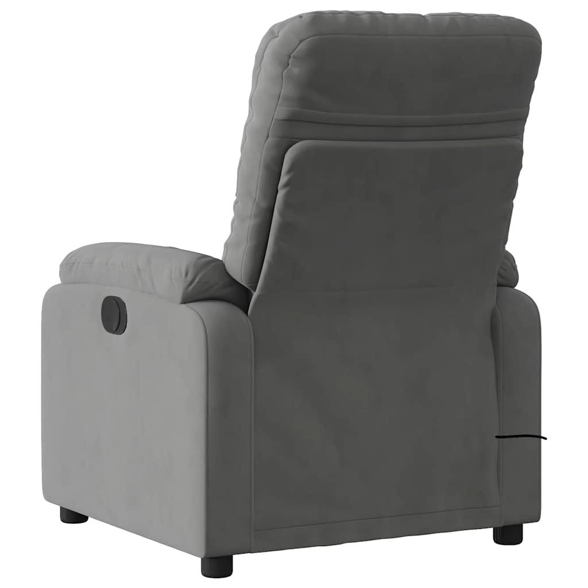 Voir la diapositive 5 : VIDAXL Fauteuil inclinable de massage gris fonce tissu microfibre