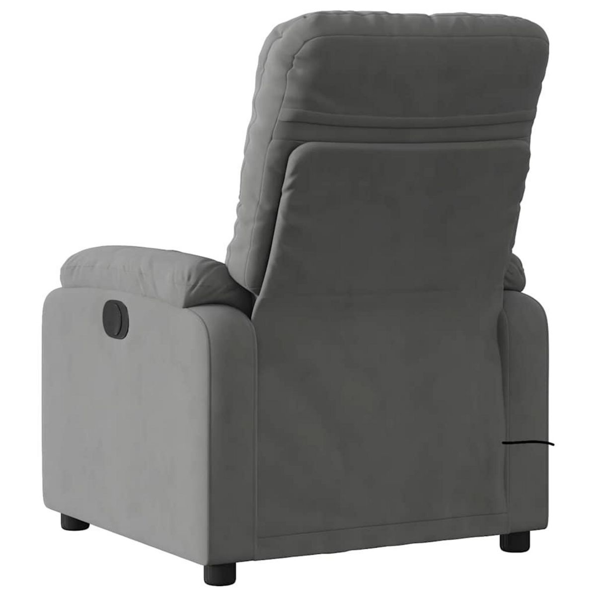 VIDAXL Fauteuil inclinable de massage gris fonce tissu microfibre