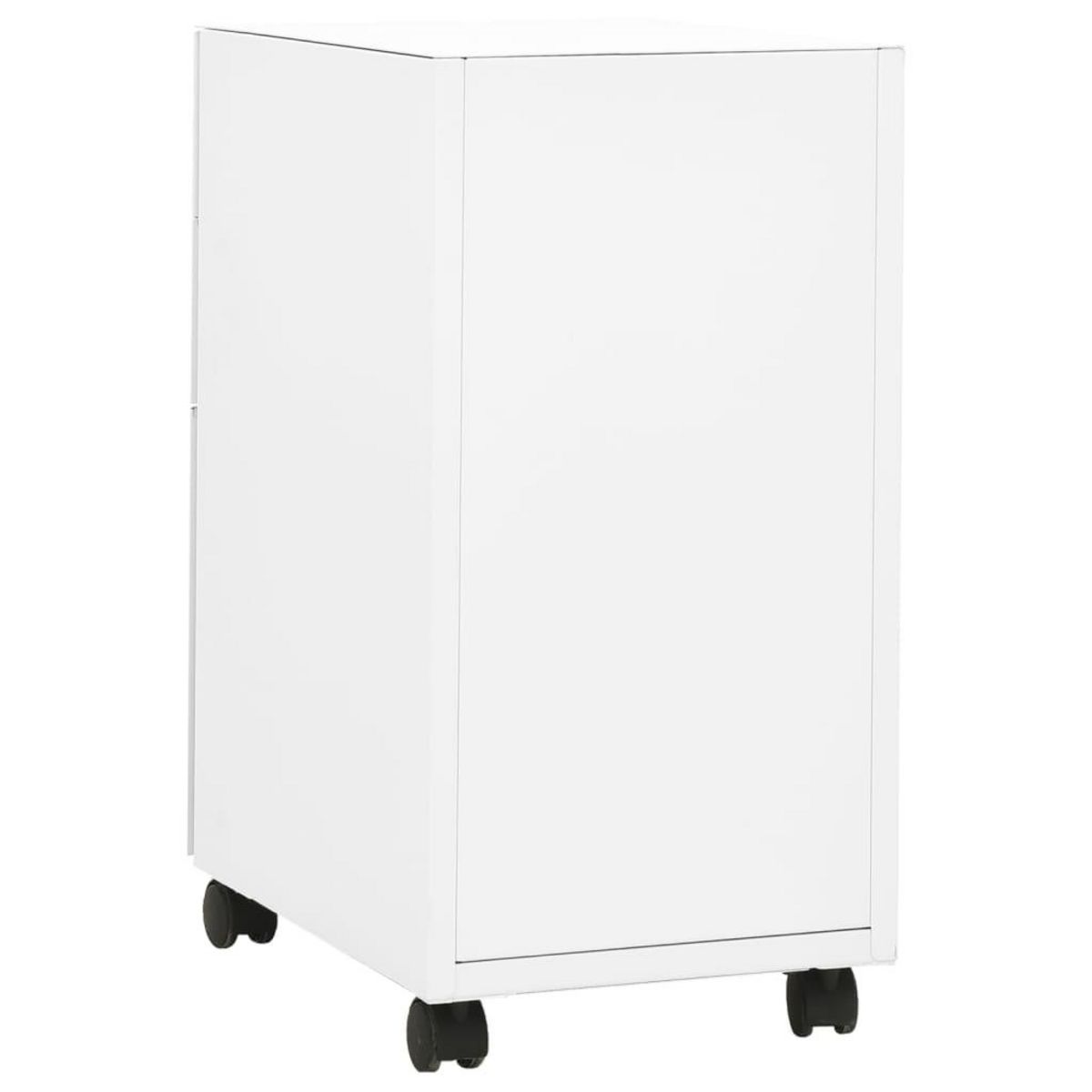 VIDAXL Classeur mobile Blanc 30x45x59 cm Acier