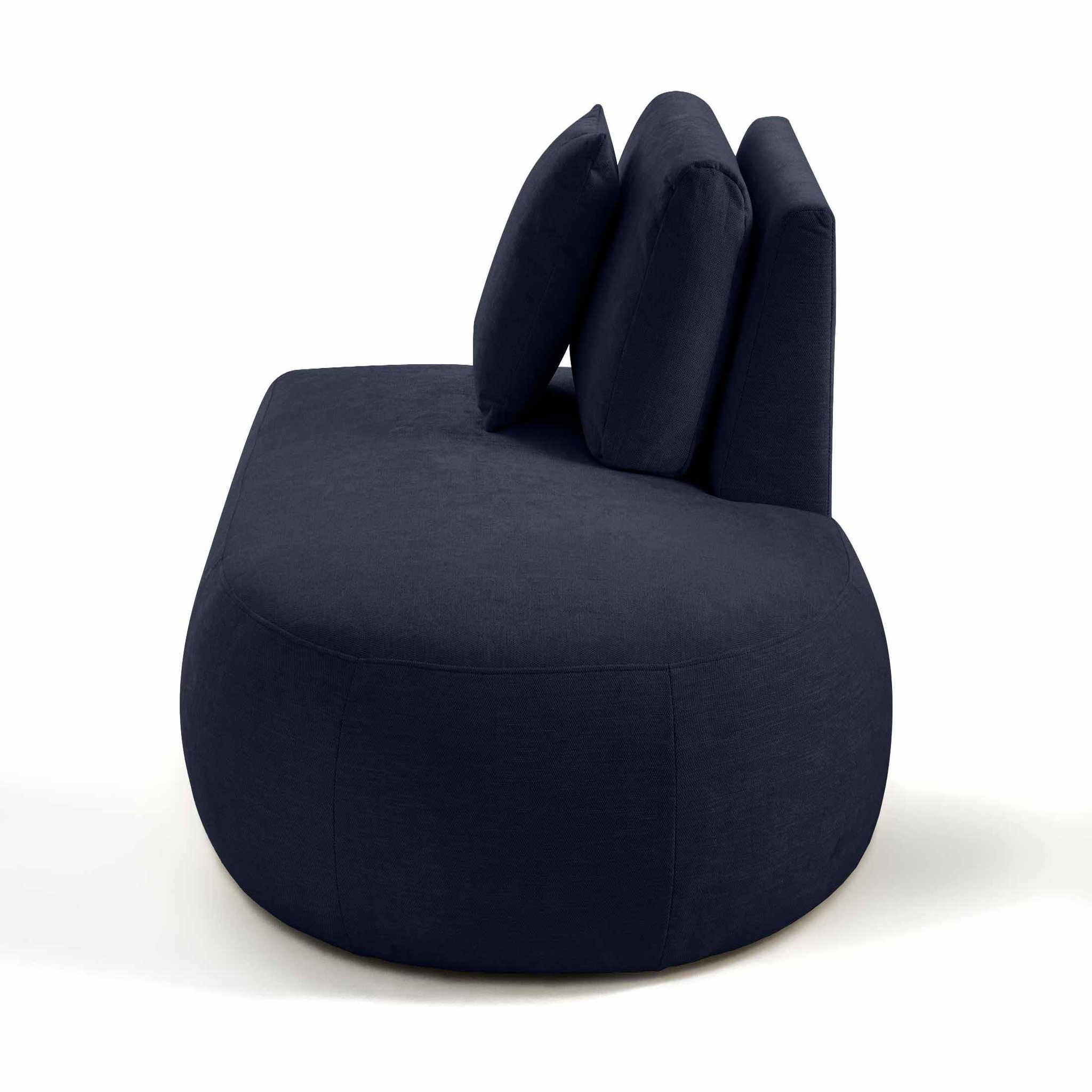 Voir la diapositive 4 : LISA DESIGN Santorini - module d'assise droit - en tissu texturé