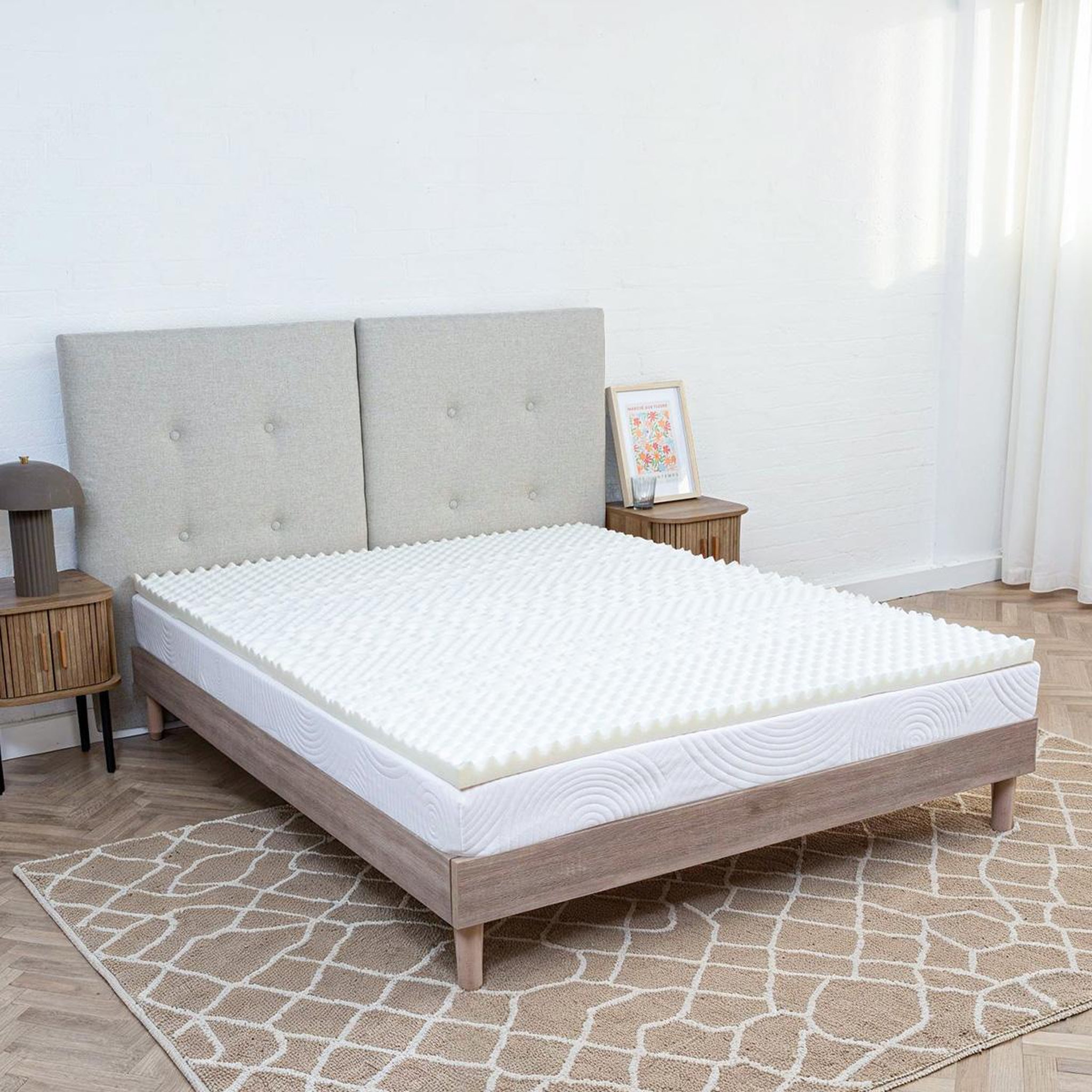 Voir la diapositive 4 : OLYMPE LITERIE OLYMPE LITERIE | Surmatelas NUAGE 2 places | Mémoire de forme & Zonage de confort