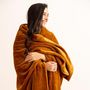 Voir la diapositive 4 : ATMOSPHERA Plaid en Flanelle  Cuddly  130x180cm Jaune Cumin