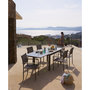 Voir la diapositive 1 : GARDENSTAR Table de jardin aluminium 132/264X90X75CM gris CUBE