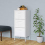 Voir la diapositive 1 : VIDAXL Armoire de rangement Blanc 42,5x35x101,5 cm Acier