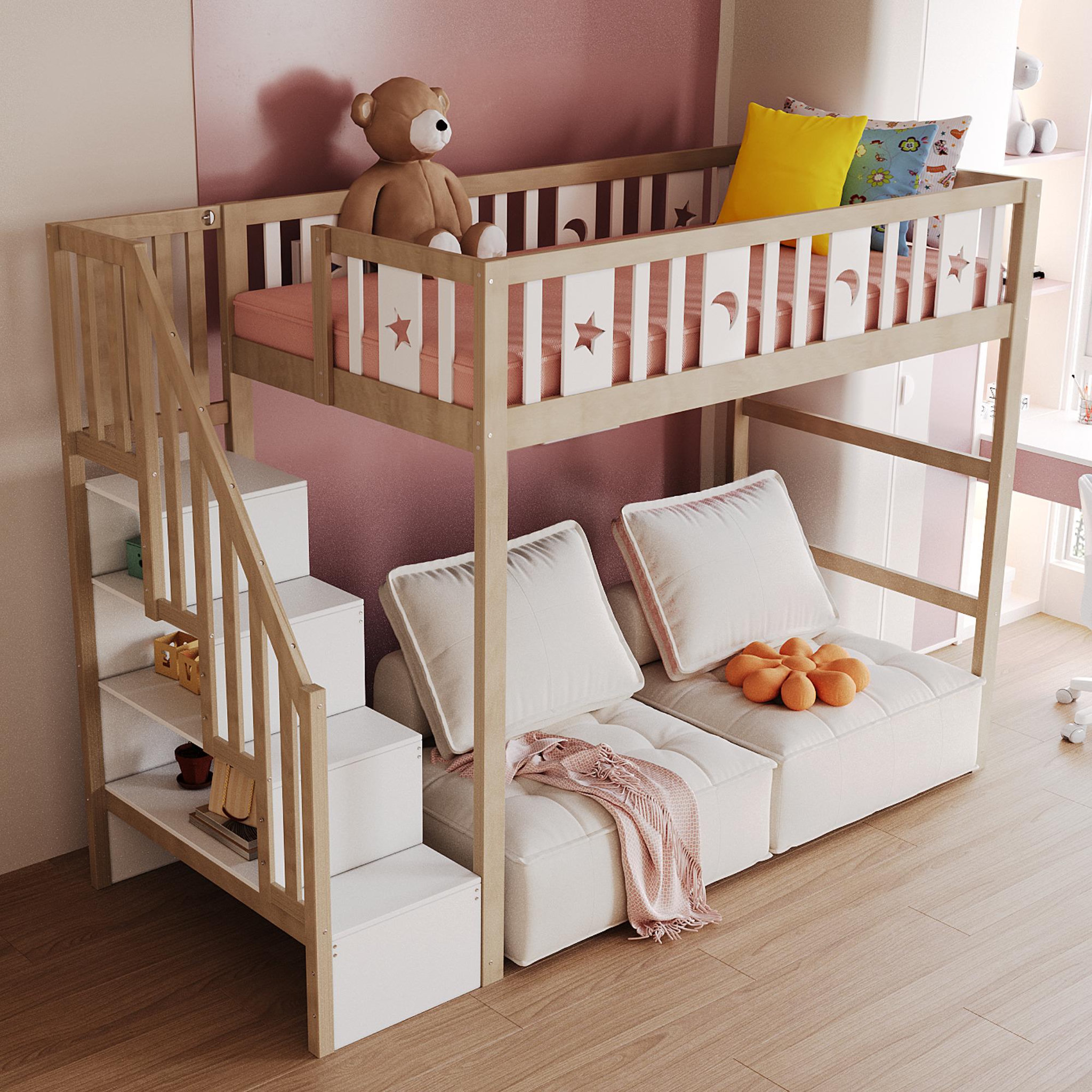 Voir la diapositive 2 : MERAX Lit mezzanine enfant