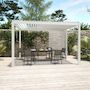 Voir la diapositive 3 : SWEEEK Pergola bioclimatique aluminium 4x3m + 3 persiennes 130cm Triomphe