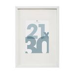 ATMOSPHERA Cadre Photo en Verre  Manu  21x30cm Blanc