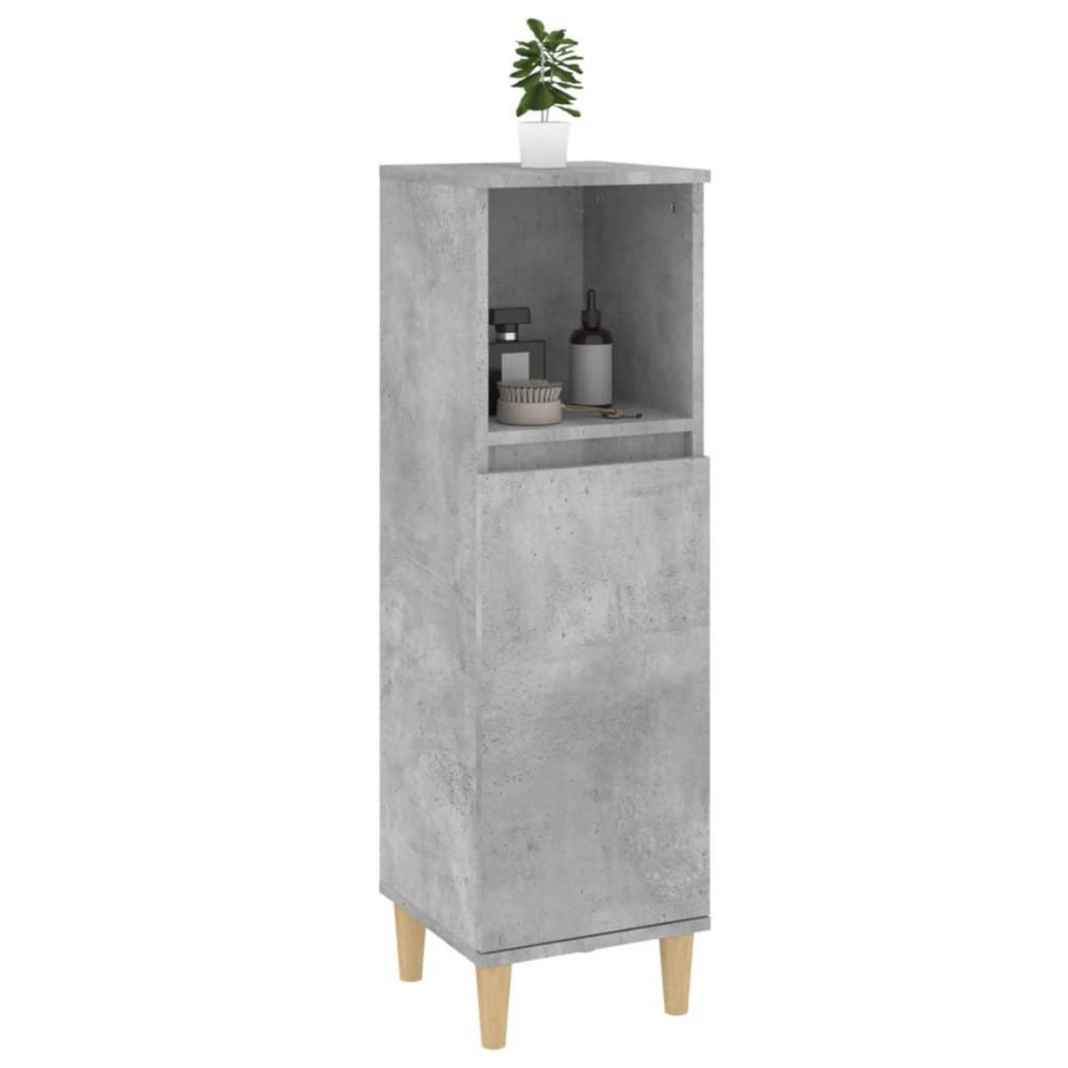 VIDAXL Armoire de salle de bain gris beton 30x30x100 cm