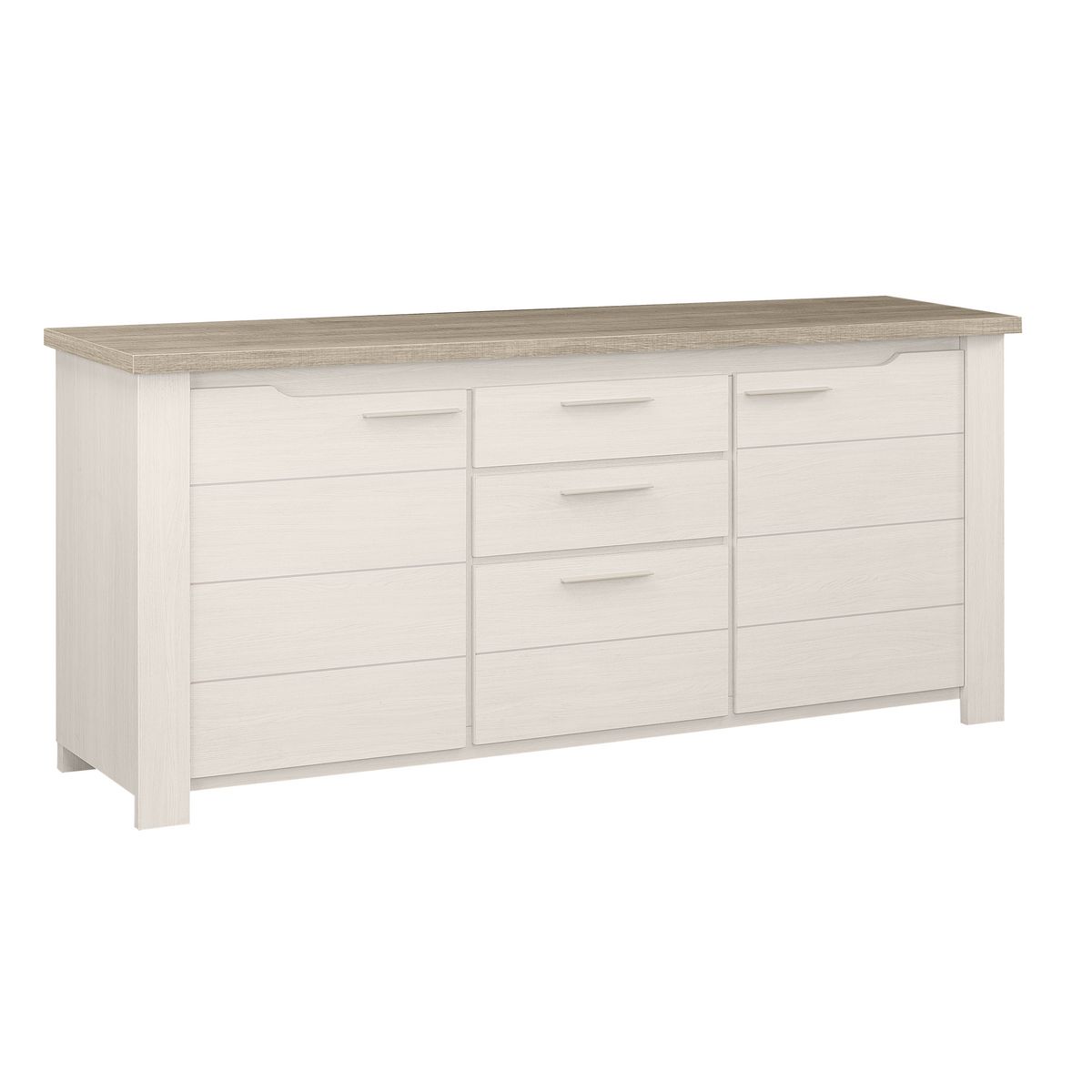 GAMI Buffet 2 portes 3 tiroirs L200cm FLORENCE