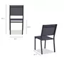 MARKET24 Lot de 2 chaises de jardin en aluminium - Assise textilene - Gris