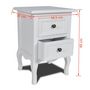 Voir la diapositive 6 : VIDAXL Table de chevet 2 pcs avec 2 tiroirs MDF Blanc