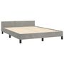 Voir la diapositive 5 : VIDAXL Cadre de lit sans matelas gris clair 140x200 cm velours